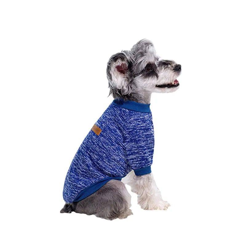 Dark Blue Warm Winter Dog Cloth Classic Pet Sweatshirt Vest