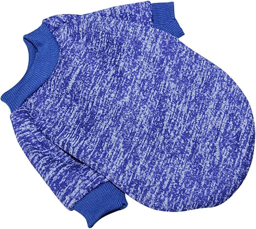 Dark Blue Warm Winter Dog Cloth Classic Pet Sweatshirt Vest