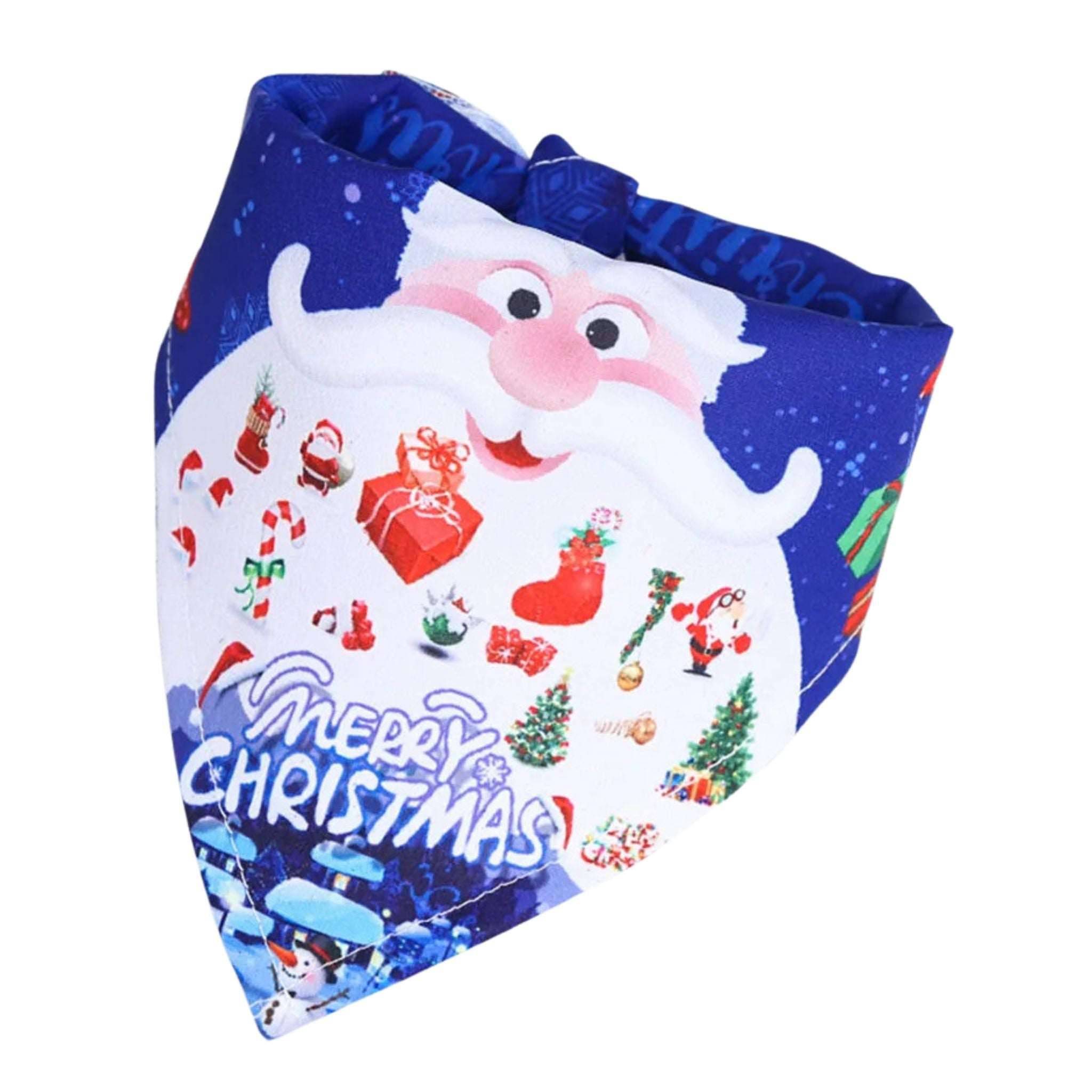 Dog Bandana Christmas Pet Holiday Scarf Santa Claus Design
