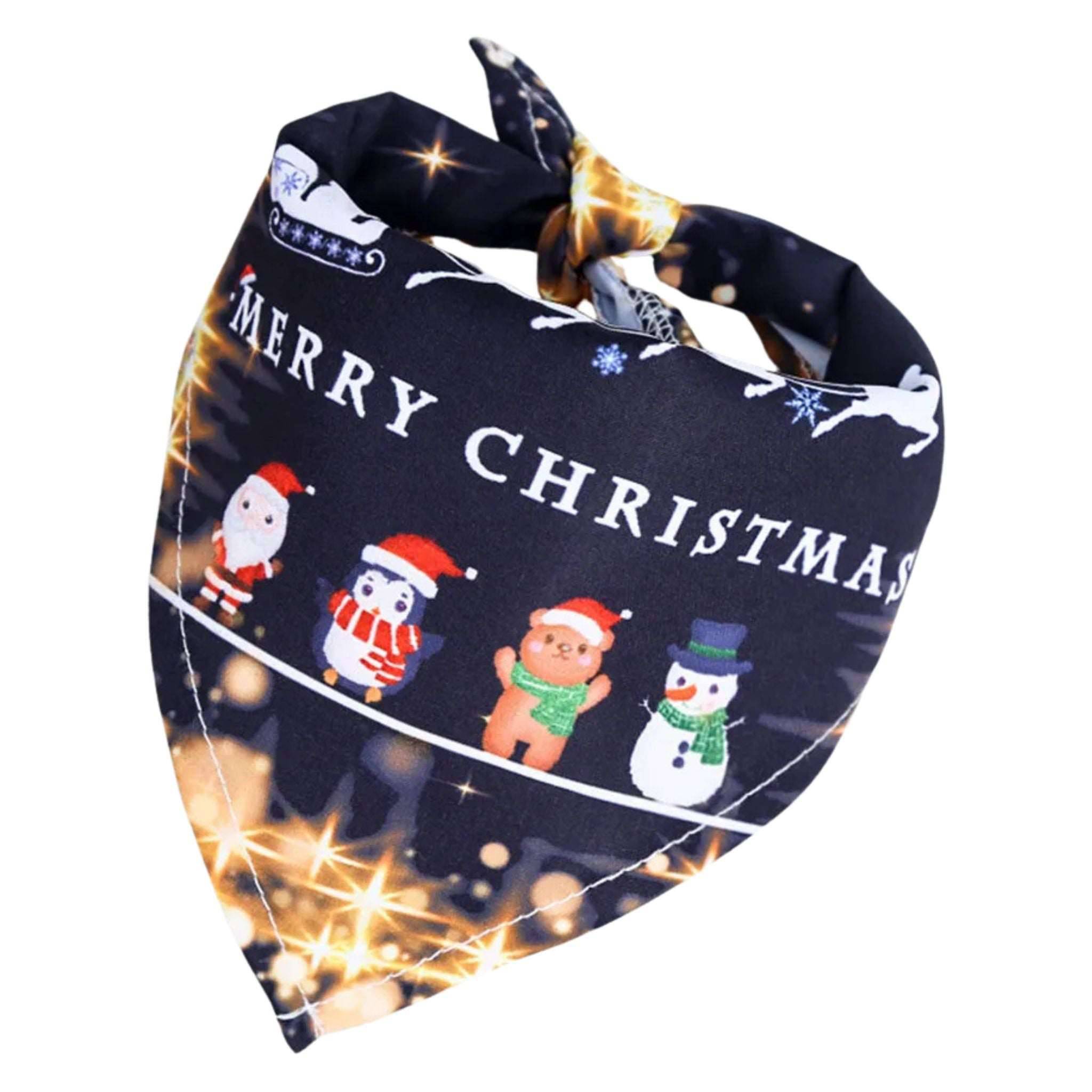 Merry Christmas Dog Bandana Festive Pet Scarf Design