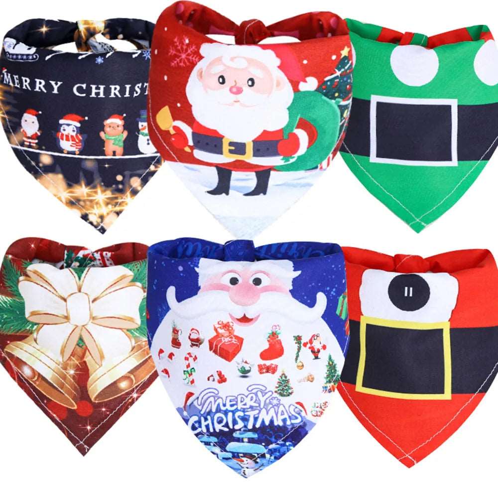 Merry Christmas Dog Bandana Festive Pet Scarf Design